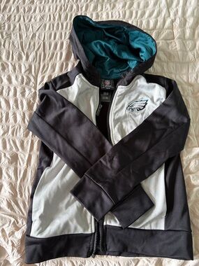 NFL Youth Black, White & Teal Philadelphia Eagles Hoodie